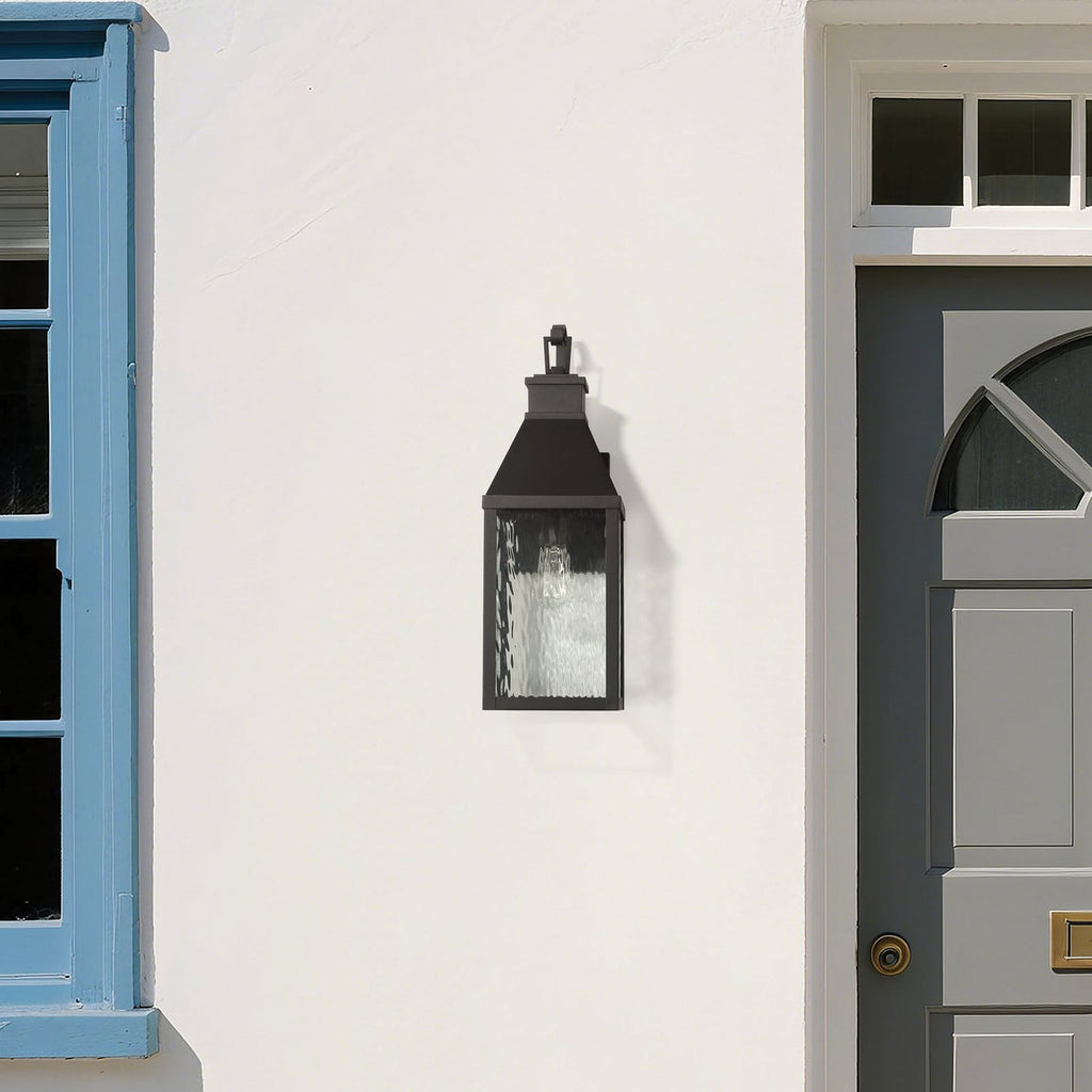 Thesis Glencrest outdoor wall light, matt black, 23 in