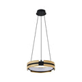 Thesis Grazia LED hanging light, black/gold, 15 in, metal, dimmable