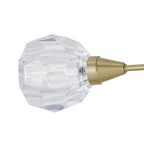 Thesis Helena ceiling lamp, gold, 20 in, 3-bulb, metal/acrylic