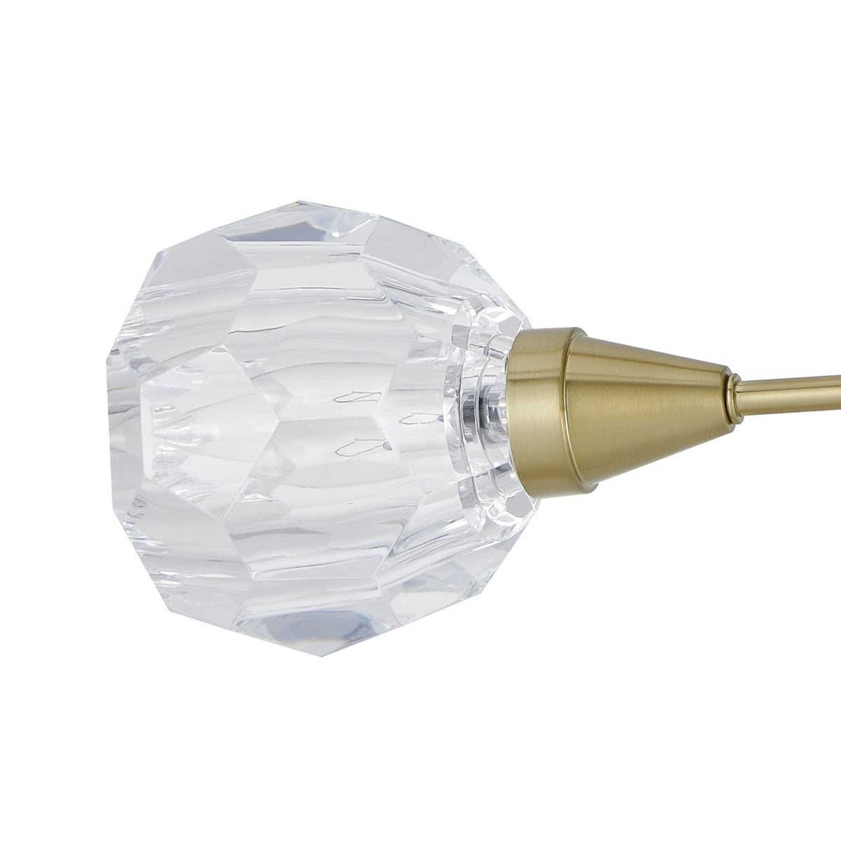 Thesis Helena ceiling lamp, gold, 20 in, 3-bulb, metal/acrylic
