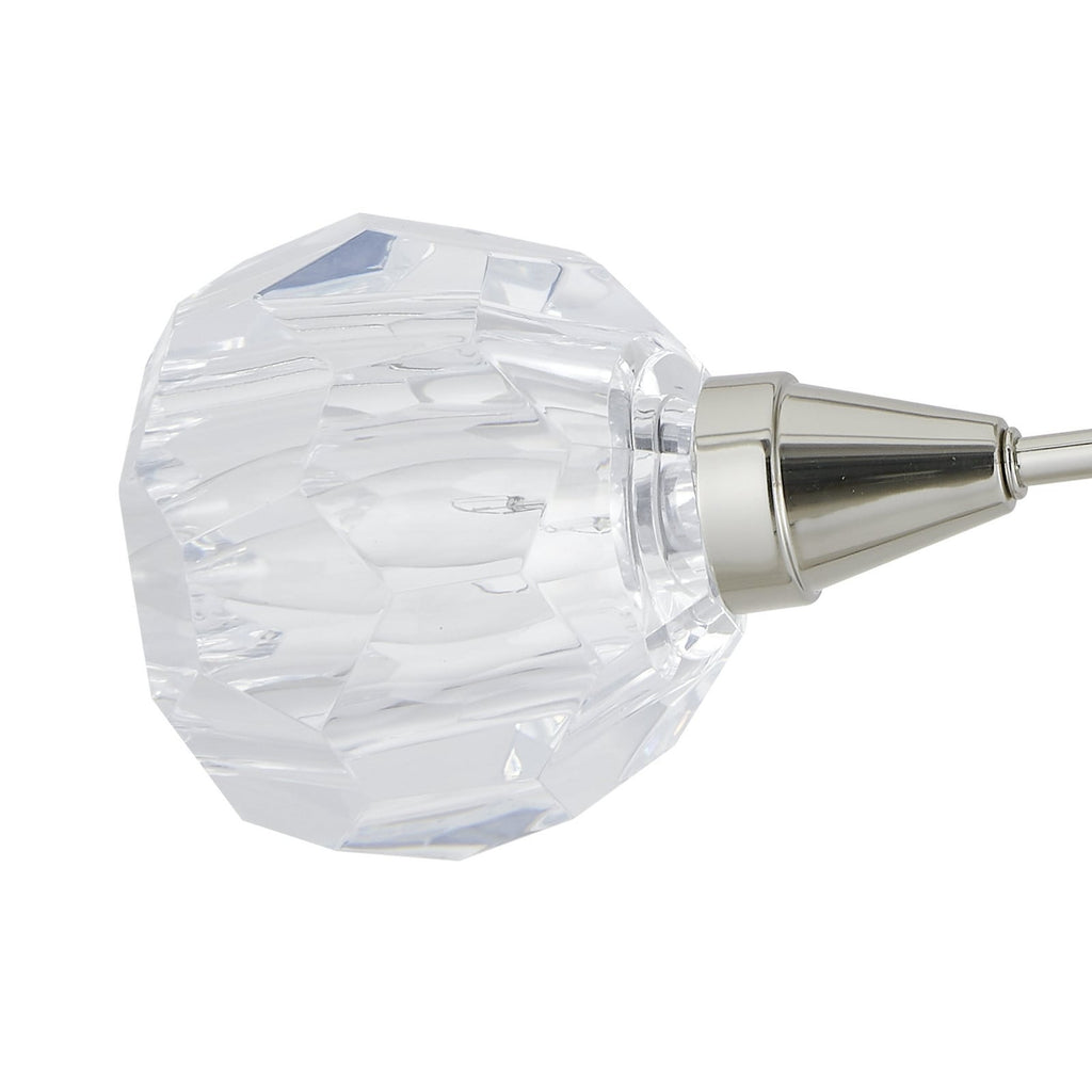 Thesis Helena ceiling lamp, nickel, 20 in, 3-bulb, metal/acrylic