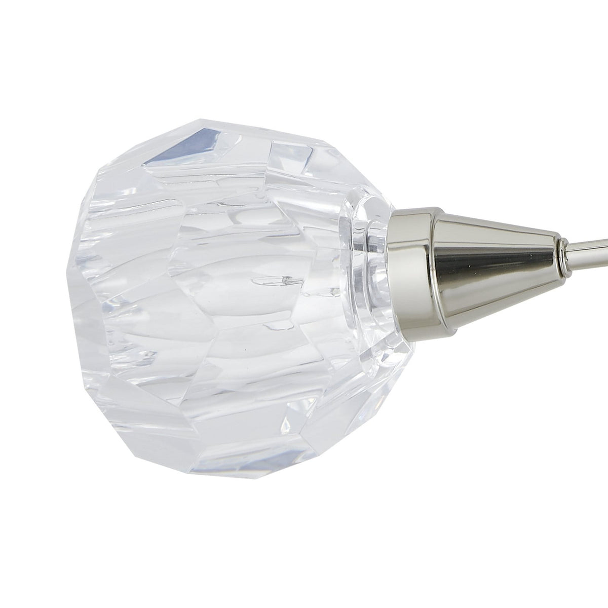 Thesis Helena ceiling lamp, nickel, 20 in, 3-bulb, metal/acrylic