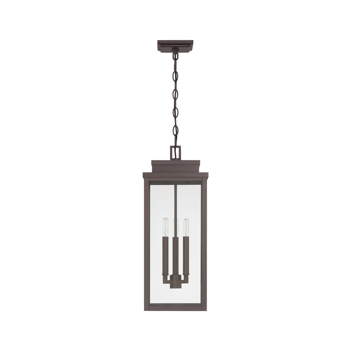 Thesis Hillside outdoor hanging light, burnished bronze 9 in metal