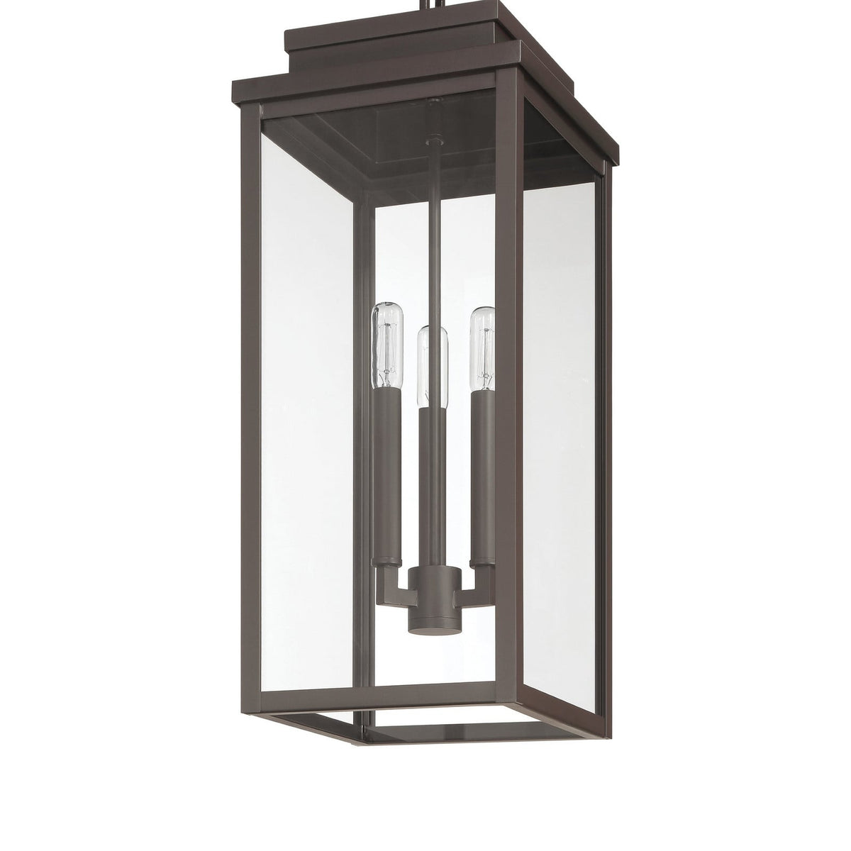 Thesis Hillside outdoor hanging light, burnished bronze 9 in metal