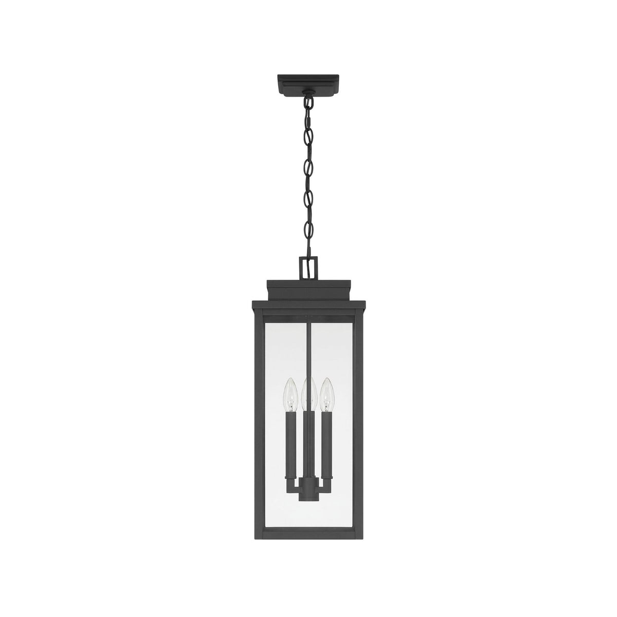 Thesis Hillside outdoor hanging light, matt black, 9 in metal