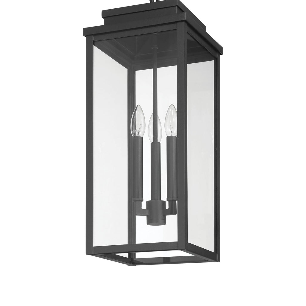 Thesis Hillside outdoor hanging light, matt black, 9 in metal