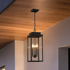 Thesis Hillside outdoor hanging light, matt black, 9 in metal