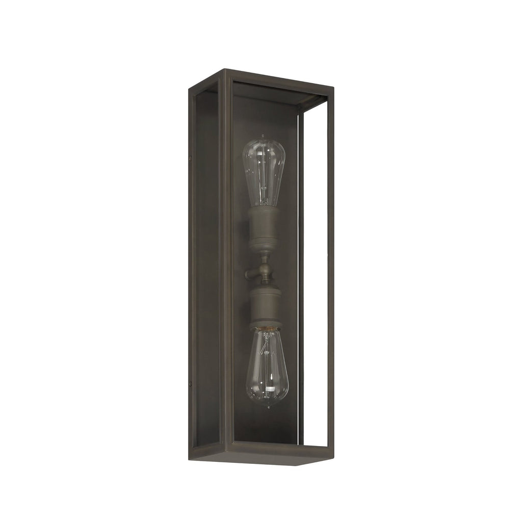 Thesis Hollis outdoor wall lamp, blackened bronze, 20 in, up/down