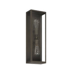 Thesis Hollis outdoor wall lamp, blackened bronze, 20 in, up/down
