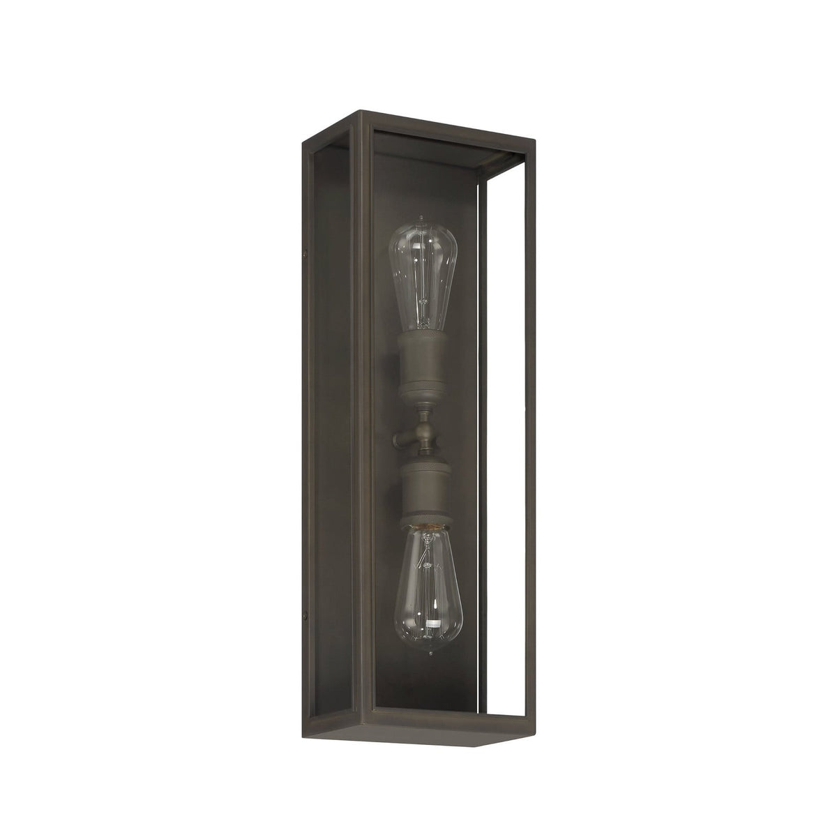 Thesis Hollis outdoor wall lamp, blackened bronze, 20 in, up/down