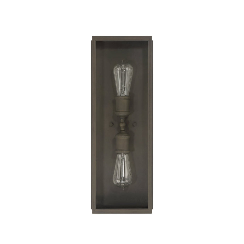 Thesis Hollis outdoor wall lamp, blackened bronze, 20 in, up/down