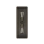 Thesis Hollis outdoor wall lamp, blackened bronze, 20 in, up/down