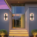 Thesis Jacks LED outdoor wall light, matt black, 22 in, CCT