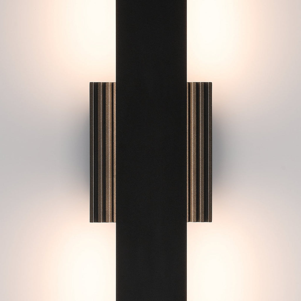 Thesis Jacks LED outdoor wall light, matt black, 22 in, CCT