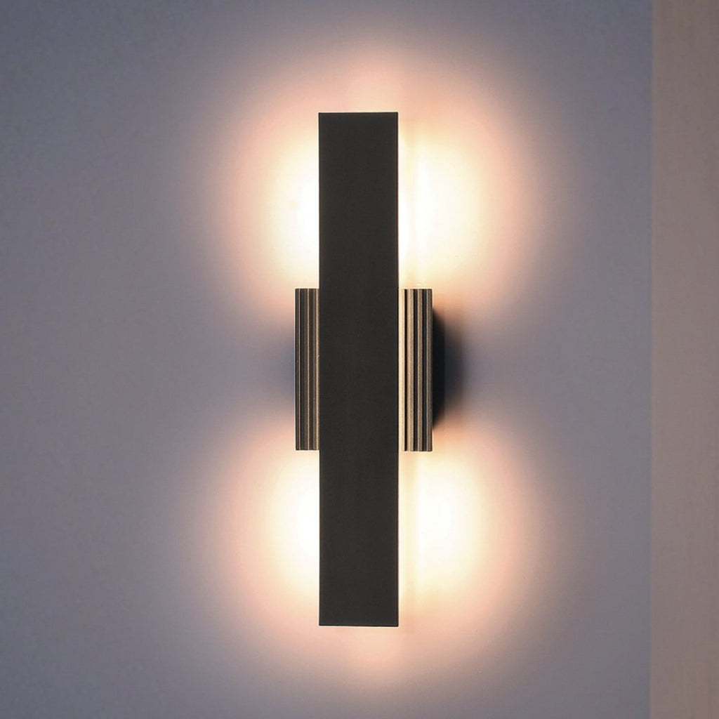 Thesis Jacks LED outdoor wall light, matt black, 22 in, CCT