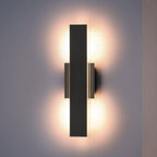 Thesis Jacks LED outdoor wall light, matt black, 22 in, CCT