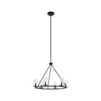 Thesis Jared chandelier, 6-bulb, 30 in, black, metal