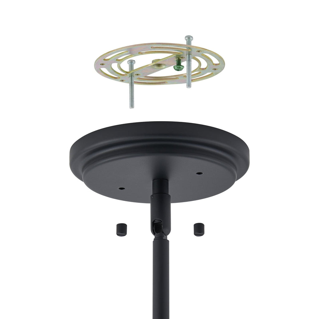 Thesis Jared chandelier, 6-bulb, 30 in, black, metal