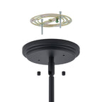 Thesis Jared chandelier, 6-bulb, 30 in, black, metal