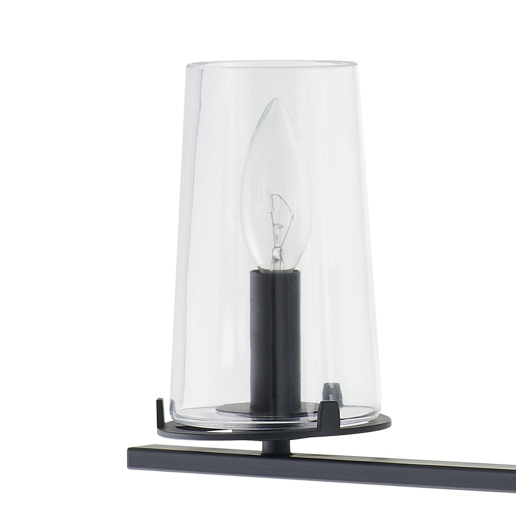 Thesis Jared Bathroom Wall Lamp, 4-bulb, 31 in, black metal