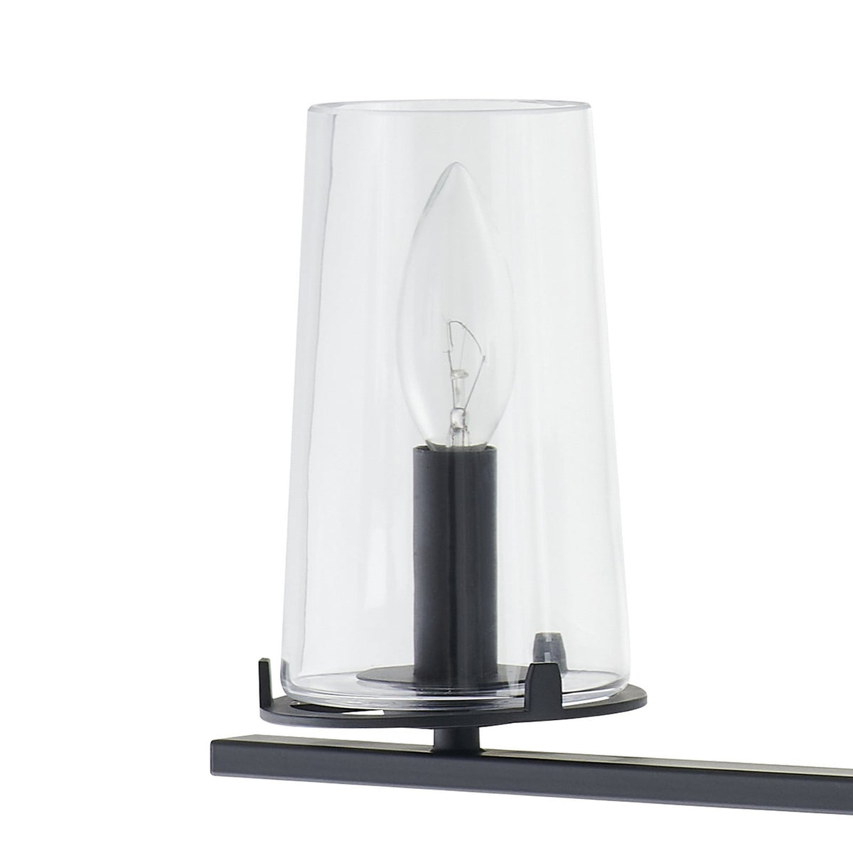 Thesis Jared Bathroom Wall Lamp, 4-bulb, 31 in, black metal
