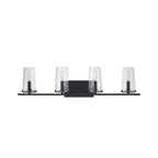 Thesis Jared Bathroom Wall Lamp, 4-bulb, 31 in, black metal