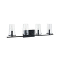 Thesis Jared Bathroom Wall Lamp, 4-bulb, 31 in, black metal