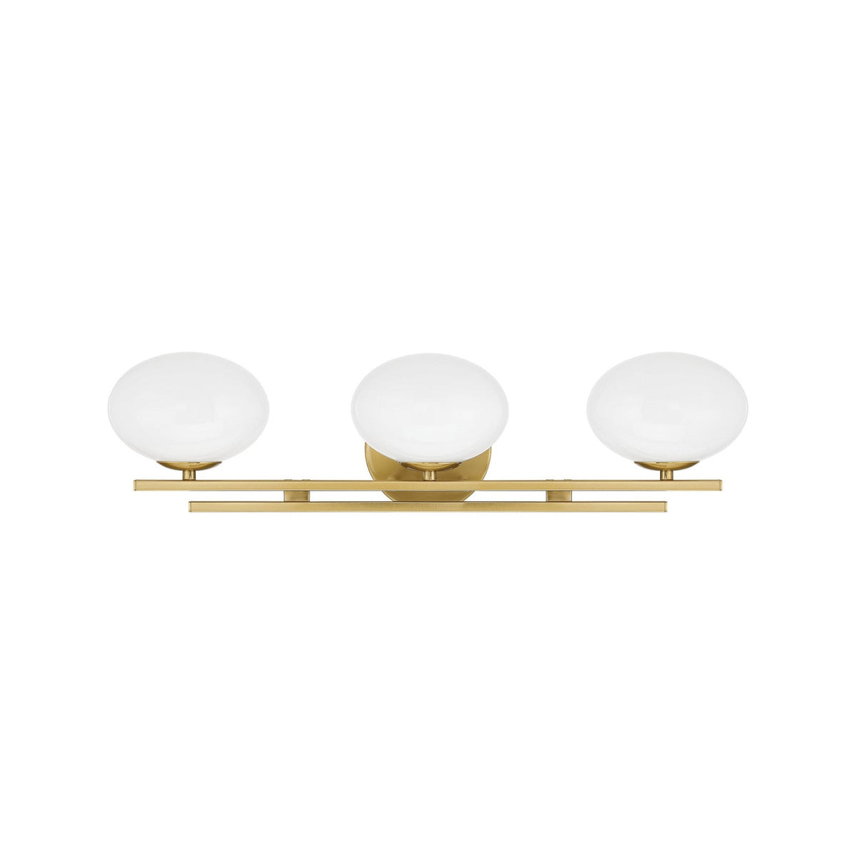 Thesis Julep Bathroom Wall Light, 3-bulb, 24 in, gold-coloured/opal