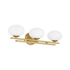 Thesis Julep Bathroom Wall Light, 3-bulb, 24 in, gold-coloured/opal