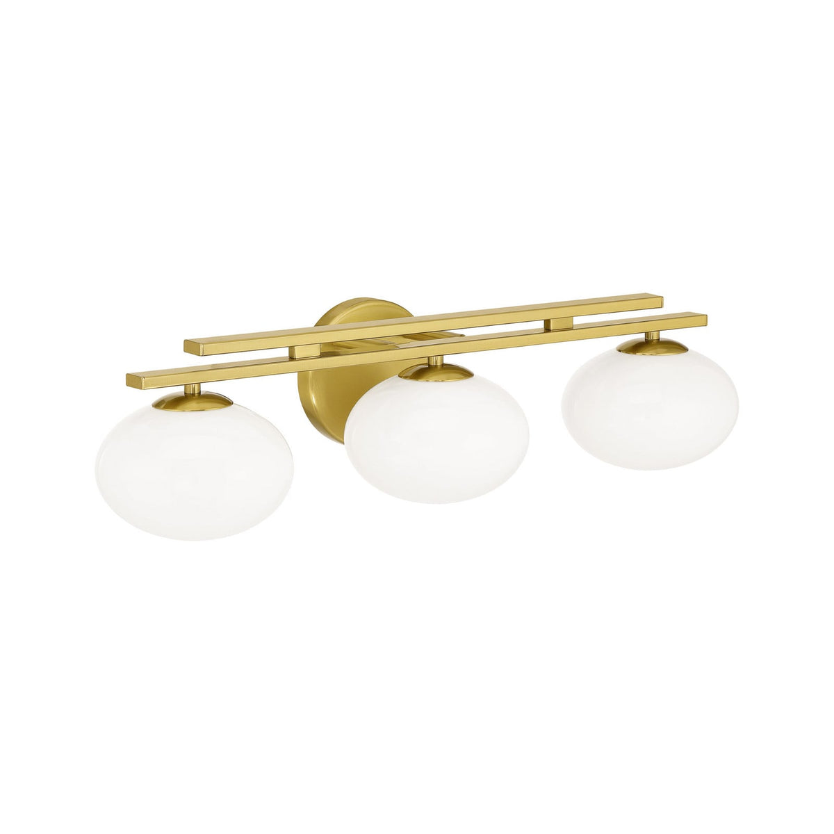 Thesis Julep Bathroom Wall Light, 3-bulb, 24 in, gold-coloured/opal