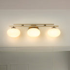 Thesis Julep Bathroom Wall Light, 3-bulb, 24 in, gold-coloured/opal