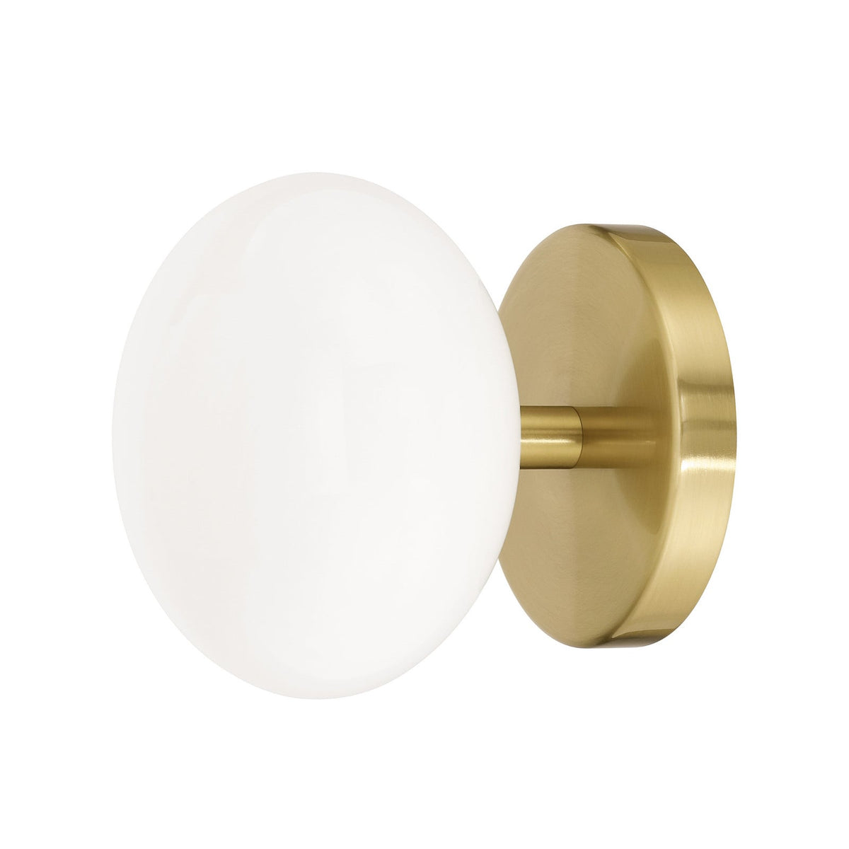Thesis Julep bathroom ceiling light, gold/opal, 6 in, metal/glass