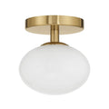 Thesis Julep bathroom ceiling light, gold/opal, 6 in, metal/glass