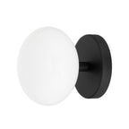 Thesis Julep bathroom ceiling lamp, black/opal, 6 in metal/glass