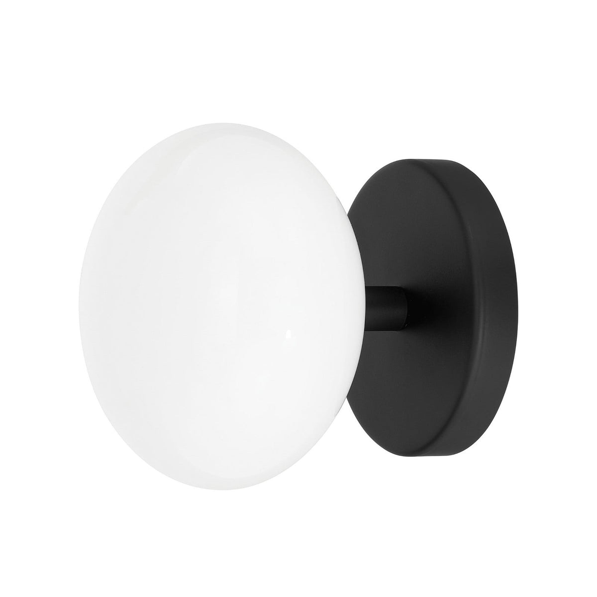 Thesis Julep bathroom ceiling lamp, black/opal, 6 in metal/glass