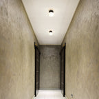 Thesis Julep bathroom ceiling lamp, black/opal, 6 in metal/glass