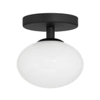 Thesis Julep bathroom ceiling lamp, black/opal, 6 in metal/glass