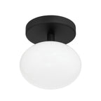 Thesis Julep bathroom ceiling lamp, black/opal, 6 in metal/glass