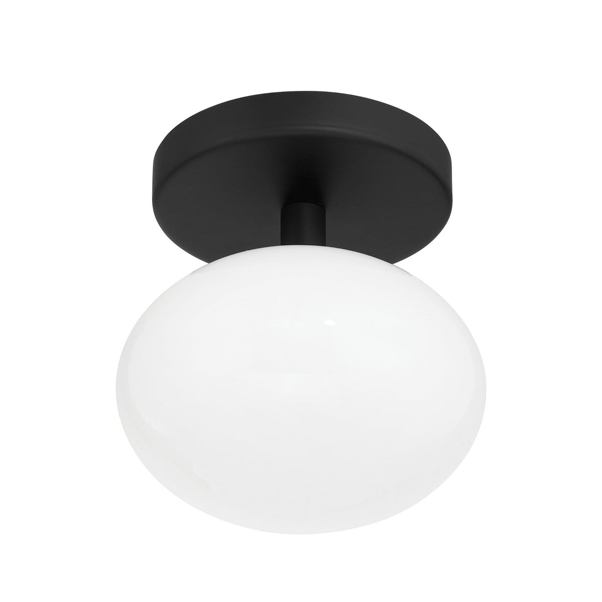 Thesis Julep bathroom ceiling lamp, black/opal, 6 in metal/glass