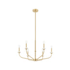Thesis Leah chandelier, gold-coloured, 6-bulb, 30 in metal