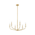 Thesis Leah chandelier, gold-coloured, 6-bulb, 30 in metal