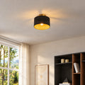 Leilani 11" Black and Gold Ceiling Light