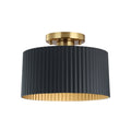 Thesis Leilani ceiling lamp, black/gold, 11 in, metal, E26