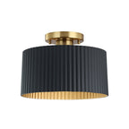 Thesis Leilani ceiling lamp, black/gold, 11 in, metal, E26