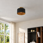 Leilani 11" Black and Gold Ceiling Light