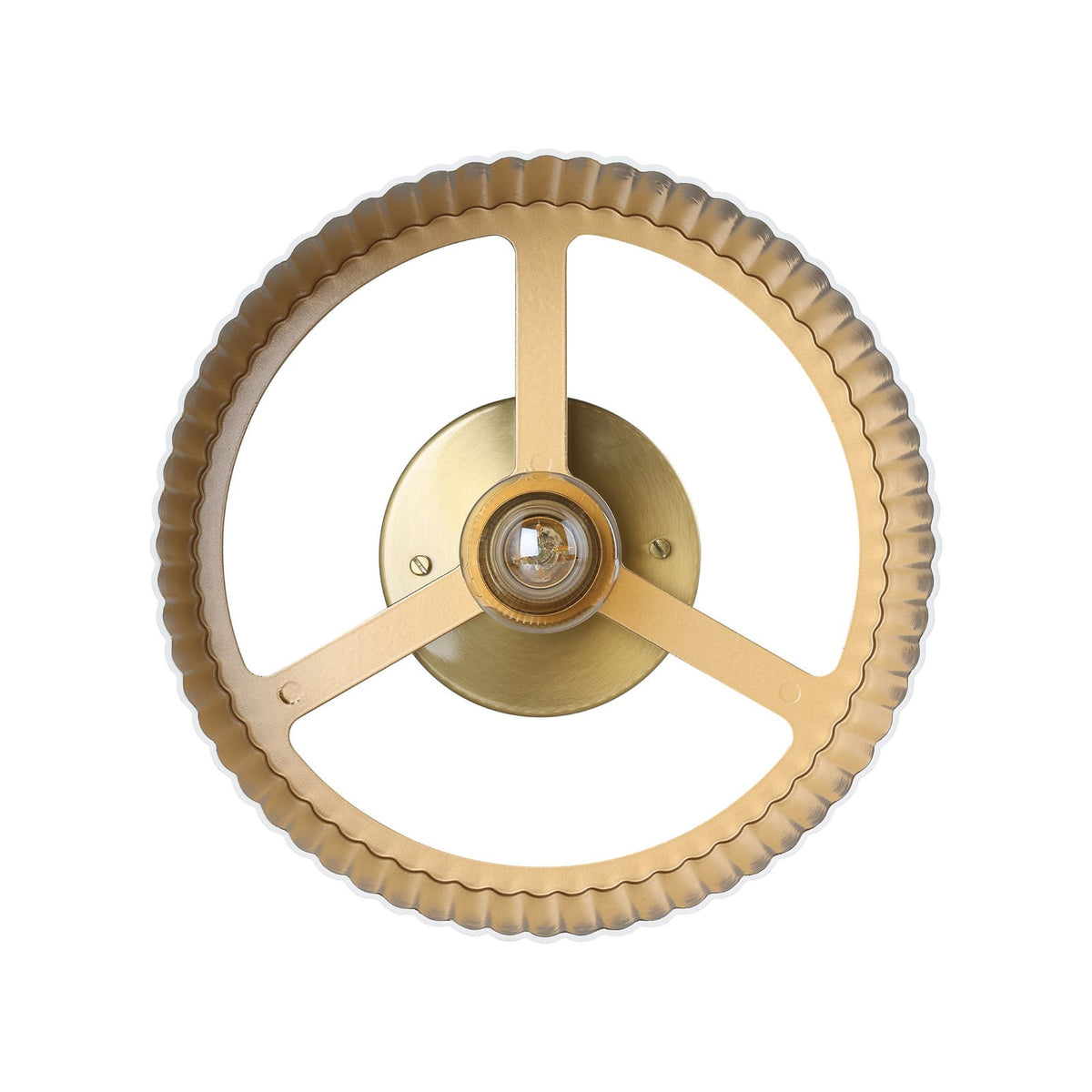 Thesis Leilani ceiling lamp, white/gold, 11 in, metal, E26