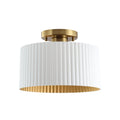 Thesis Leilani ceiling lamp, white/gold, 11 in, metal, E26