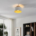 Thesis Leilani ceiling lamp, white/gold, 11 in, metal, E26