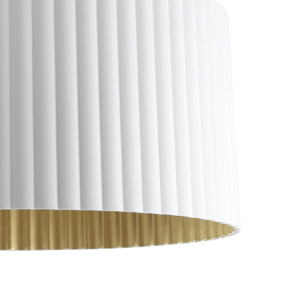 Thesis Leilani ceiling lamp, white/gold, 11 in, metal, E26