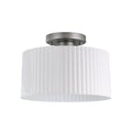 Thesis Leilani ceiling lamp, white/nickel, 11 in, metal, E26